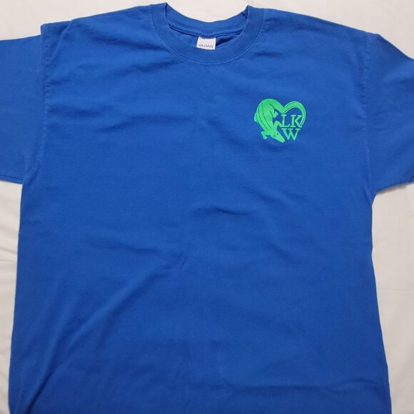 Royal Blue T-shirt Lake Waccamaw North Carolina Size Large Alligator - Picture 2 of 8